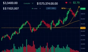 Bitcoin price chart analysis showing critical $112,000 resistance level with market indicators