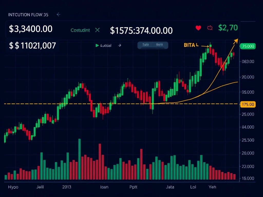 Bitcoin price chart analysis showing critical $112,000 resistance level with market indicators