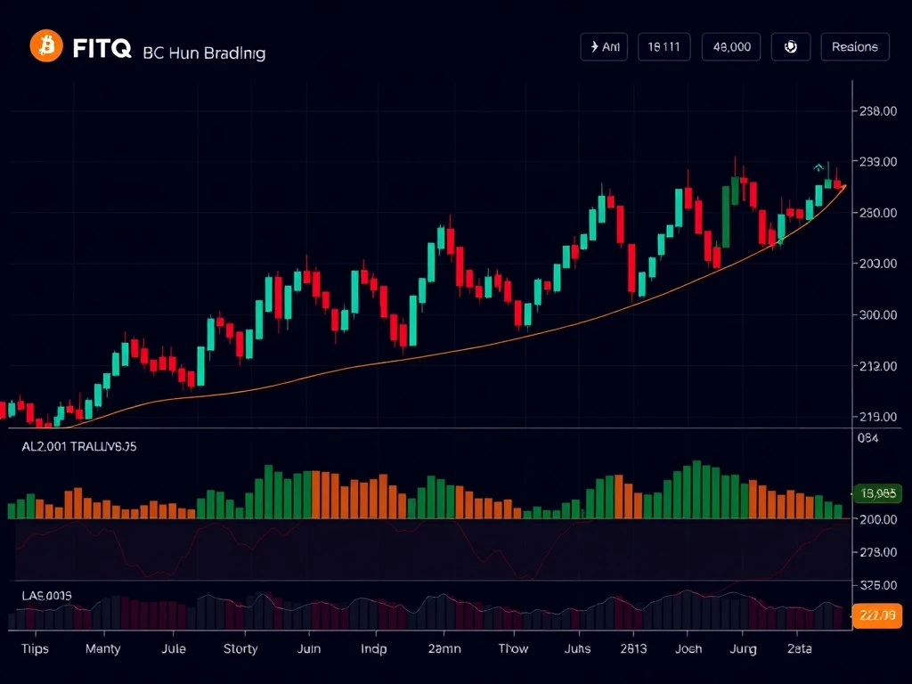 Bitcoin price analysis chart showing bullish engulfing pattern and key support levels for BTC/USDT trading pair