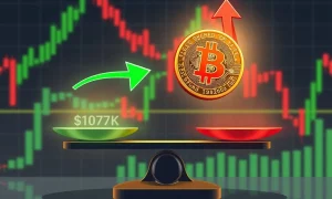 Bitcoin price analysis showing critical support and resistance levels with bullish and bearish indicators