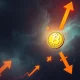 Bitcoin price decline prediction showing dramatic drop amid financial market turbulence