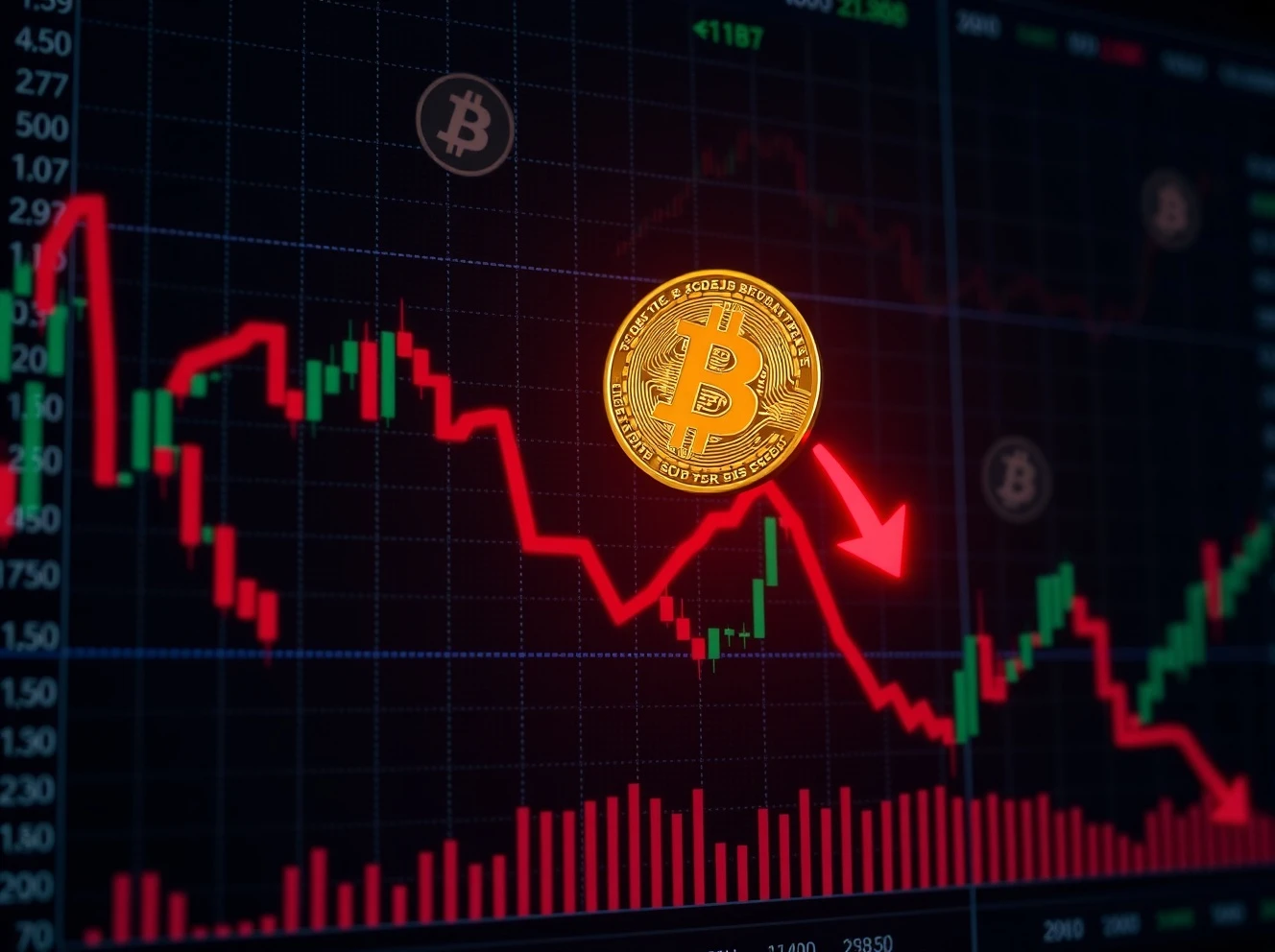 Bitcoin price drop analysis showing market trends and investor behavior during correction phase