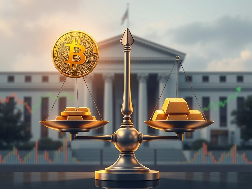 Bitcoin price competition with gold as safe haven investment during economic uncertainty