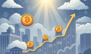 Bitcoin price growth overcoming skepticism through institutional adoption and financial innovation