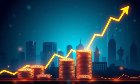 Bitcoin price prediction chart showing massive growth toward 2035 target with institutional demand indicators
