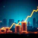 Bitcoin price prediction chart showing massive growth toward 2035 target with institutional demand indicators