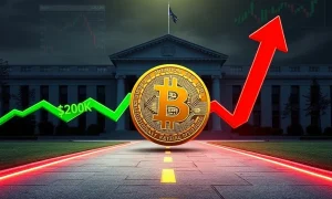 Bitcoin price prediction showing critical market crossroads with Fed impact and halving anticipation