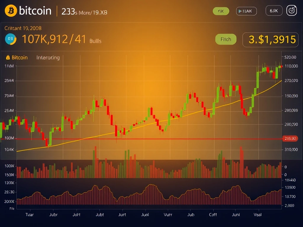 Bitcoin price at critical $107K support level showing strategic investment opportunities