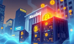 Bitcoin production growth and Nasdaq listing showcase institutional cryptocurrency adoption