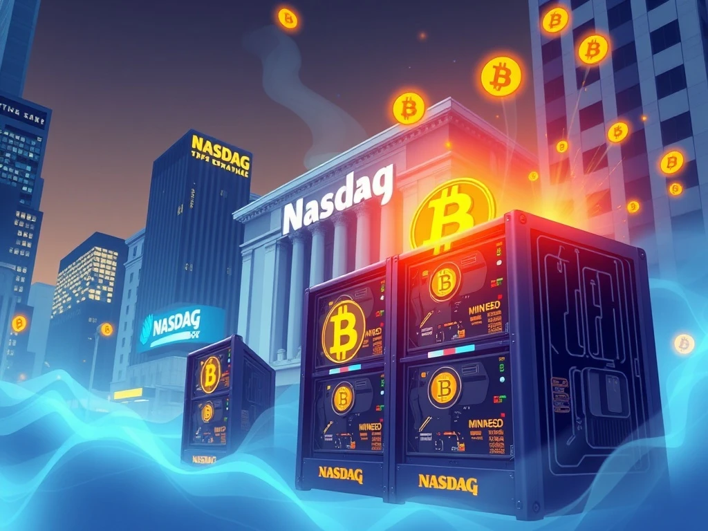 Bitcoin production growth and Nasdaq listing showcase institutional cryptocurrency adoption