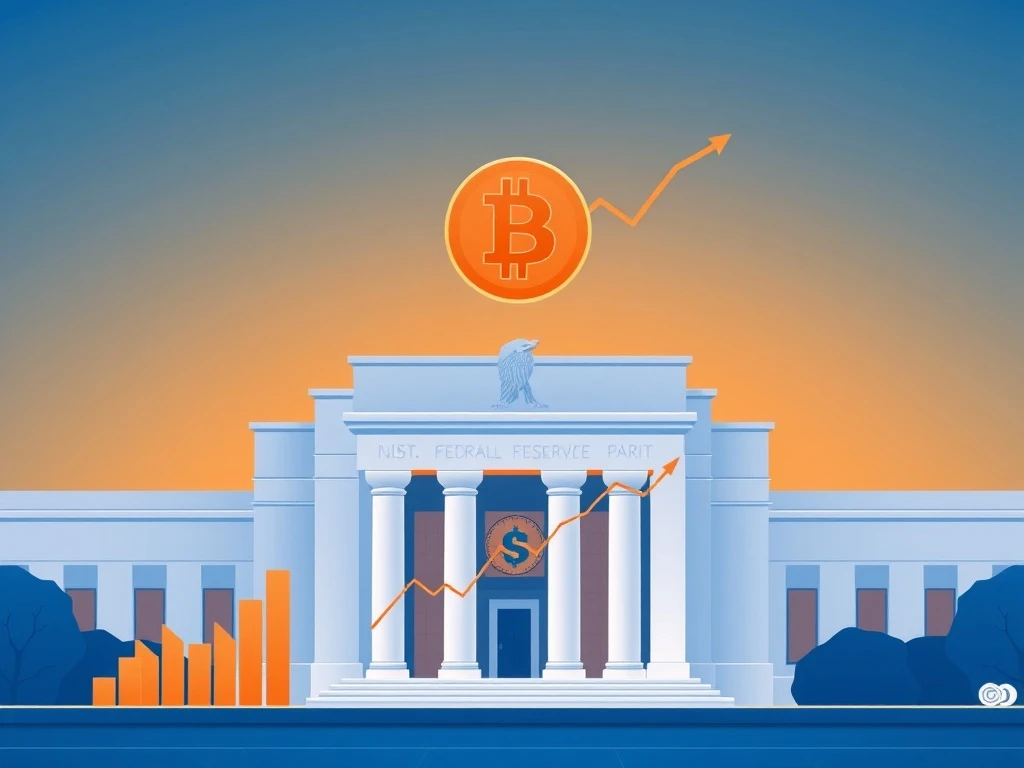 Bitcoin rising amid Federal Reserve rate cut signals showing cryptocurrency market growth