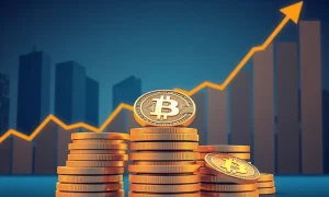 Bitcoin stability demonstrated through corporate adoption and market growth visualization