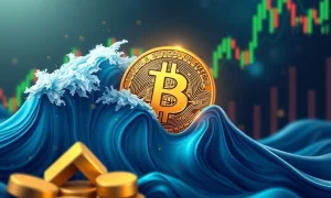 Bitcoin strategic hedge protecting investment portfolio from market volatility waves