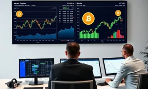 Modern Bitcoin strategy dashboard showing institutional investment trends and portfolio optimization tools