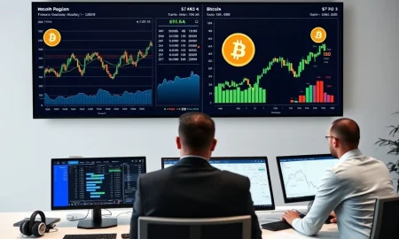 Modern Bitcoin strategy dashboard showing institutional investment trends and portfolio optimization tools