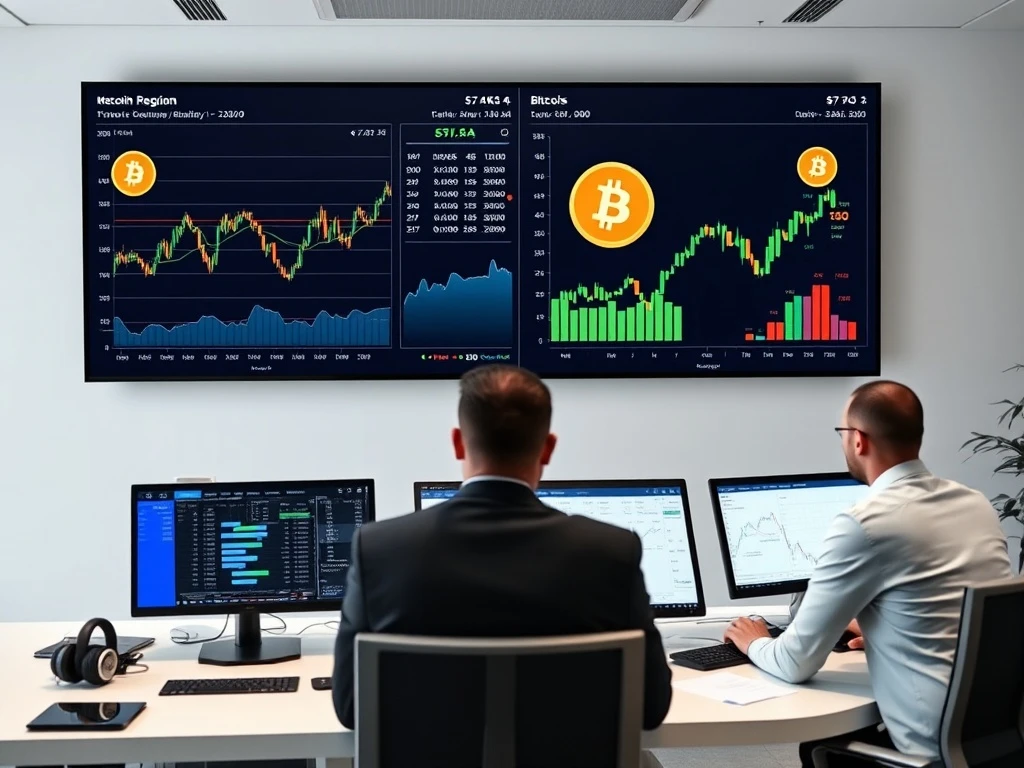 Modern Bitcoin strategy dashboard showing institutional investment trends and portfolio optimization tools
