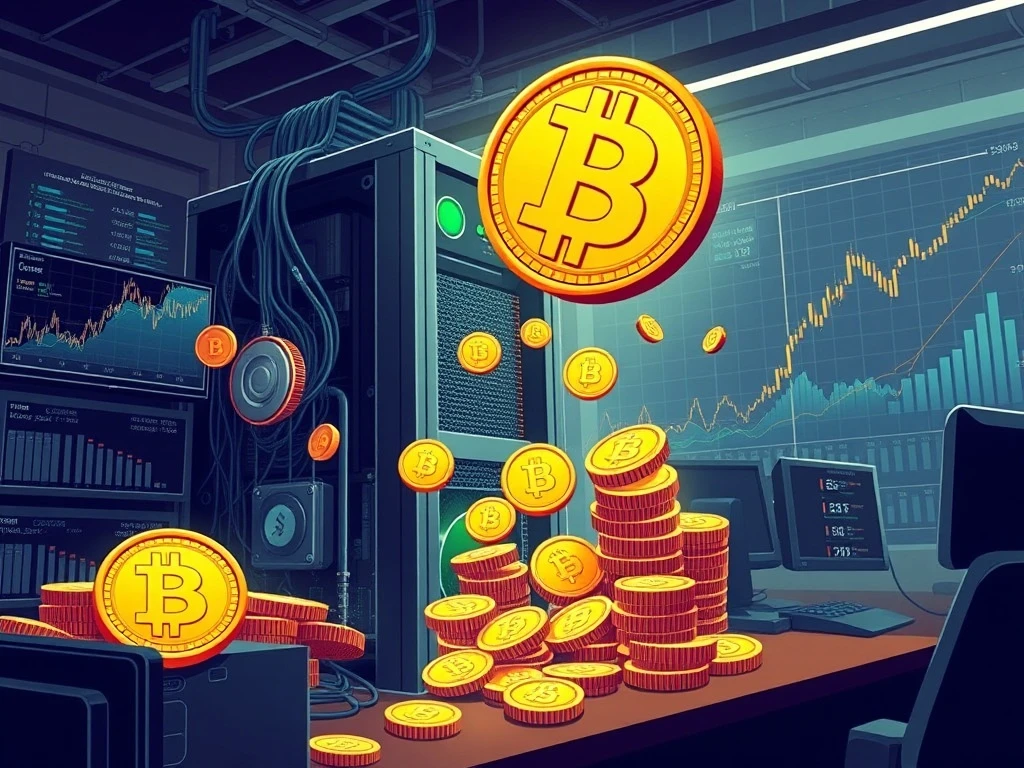 Bitcoin supply shock illustration showing institutional demand overwhelming mining production