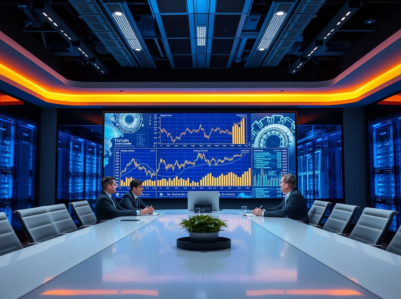 Corporate Bitcoin treasury strategy meeting analyzing digital assets and infrastructure investments