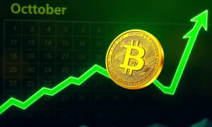 Bitcoin Uptober bullish trend showing cryptocurrency price surge during October