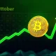 Bitcoin Uptober bullish trend showing cryptocurrency price surge during October