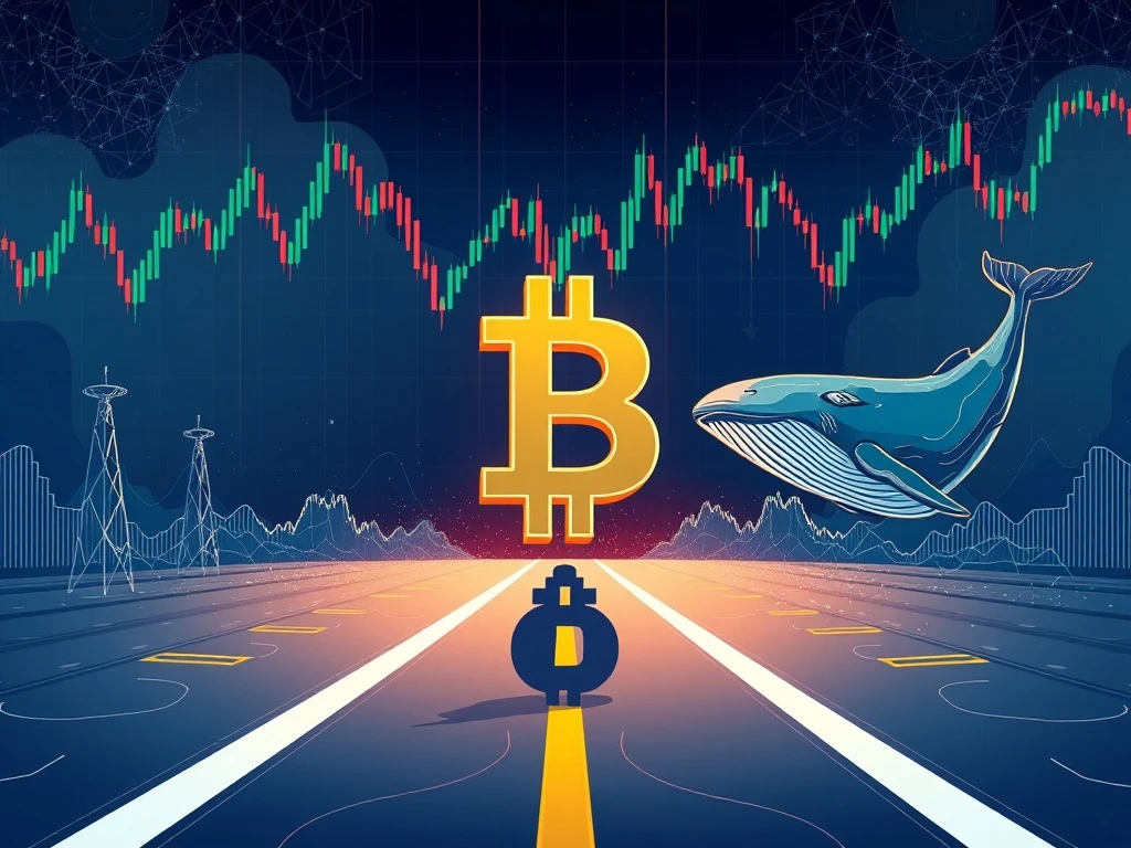 Bitcoin volatility analysis showing institutional demand versus whale sell-offs at critical price crossroads