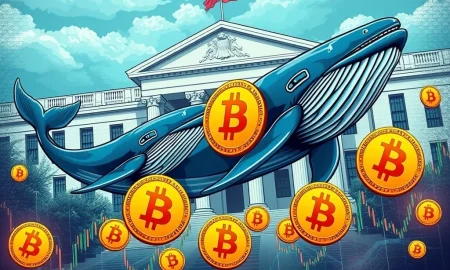 Bitcoin whale activity analysis showing large transactions amid Federal Reserve policy changes