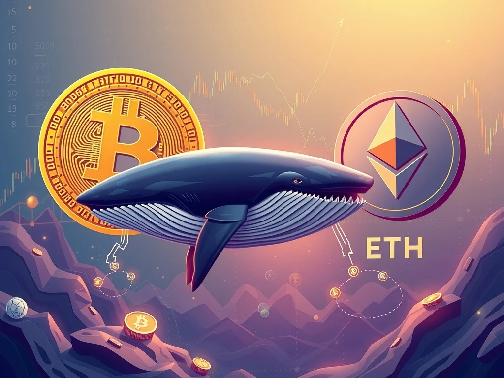 Bitcoin whale transferring massive funds to Ethereum cryptocurrency amid market volatility
