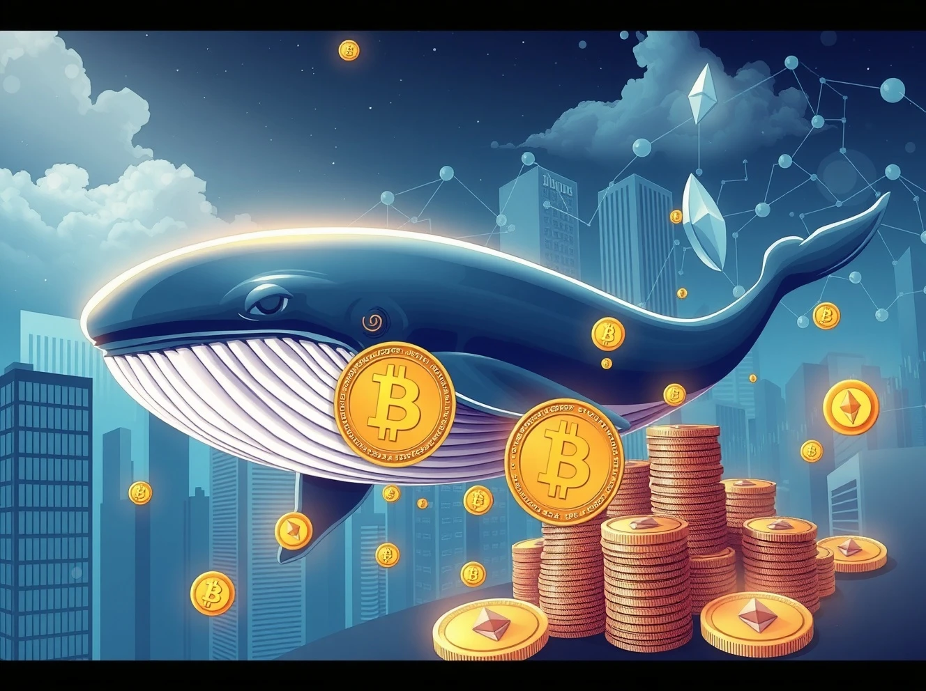 Bitcoin whale accumulating massive Ethereum wealth through institutional crypto investment