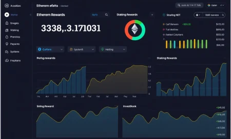 Strategic ETH accumulation dashboard showing institutional cryptocurrency investment metrics and growth patterns