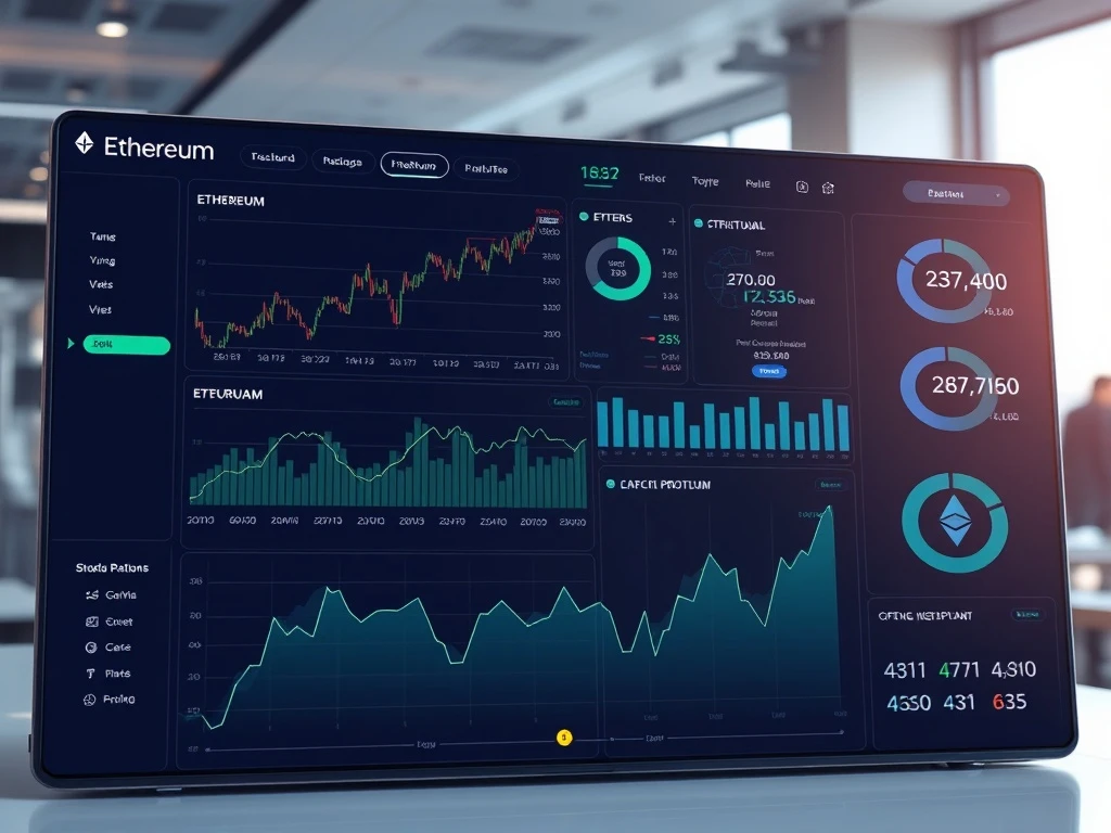 Strategic Ethereum DeFi investment dashboard showing institutional growth and technical analytics