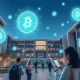 Blockchain education transformation showing digital credentials and crypto payments in modern academic setting