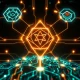 Blockchain oracle technology connecting decentralized networks with real-world data verification systems