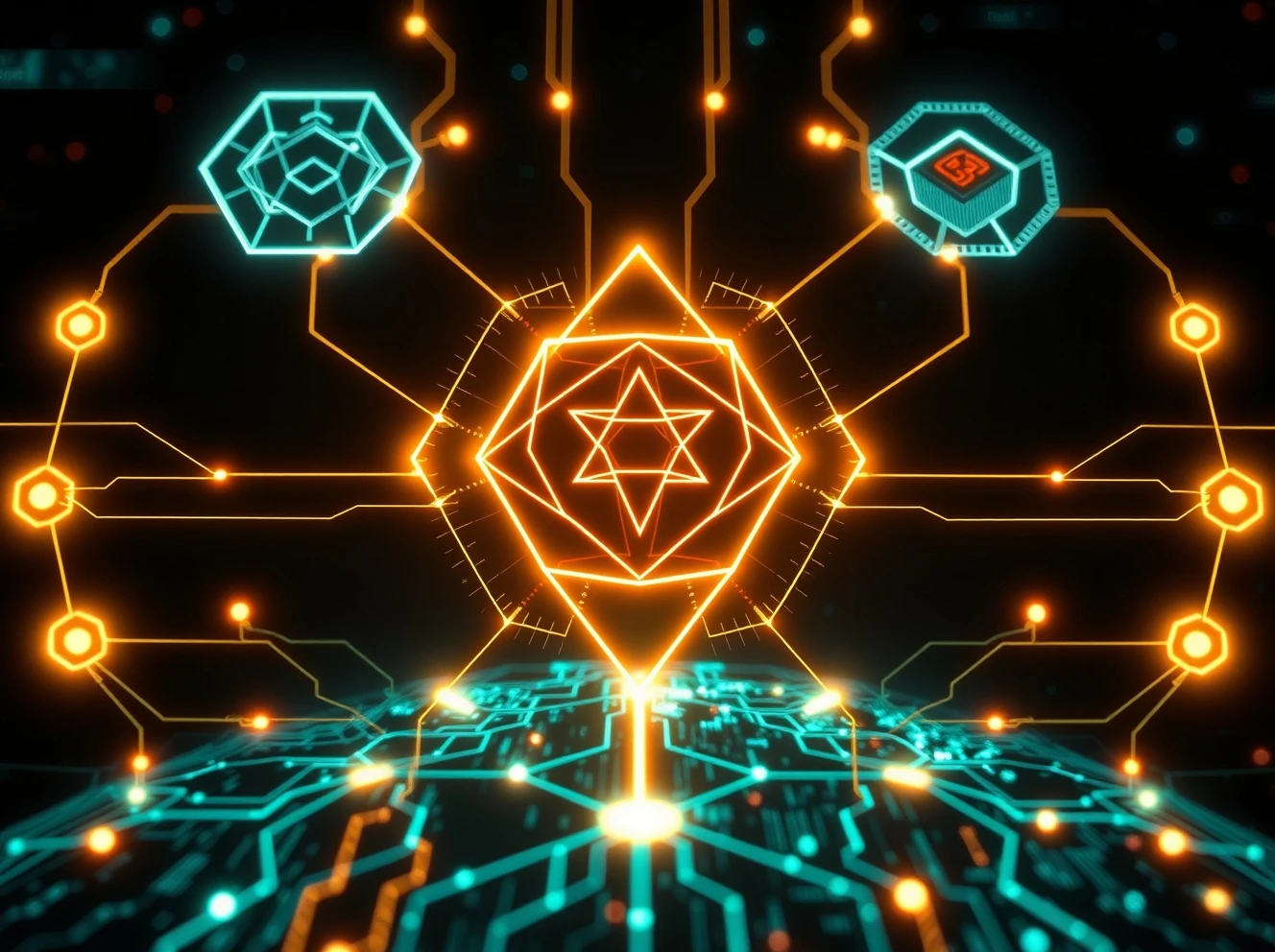 Blockchain oracle technology connecting decentralized networks with real-world data verification systems
