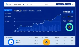 BlockchainFX presale dashboard showing token growth and investment opportunity