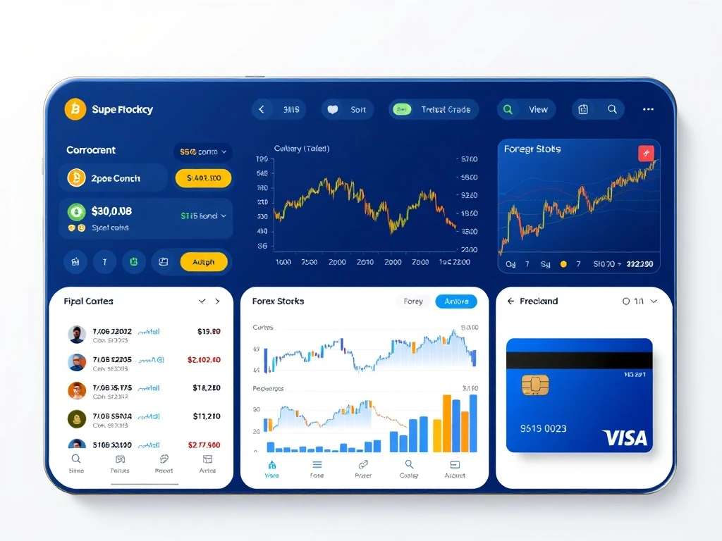 BlockchainFX super app interface merging cryptocurrency and traditional financial trading tools
