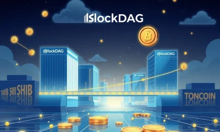 BlockDAG blockchain infrastructure connecting enterprise applications while SHIB and Toncoin tokens remain stagnant