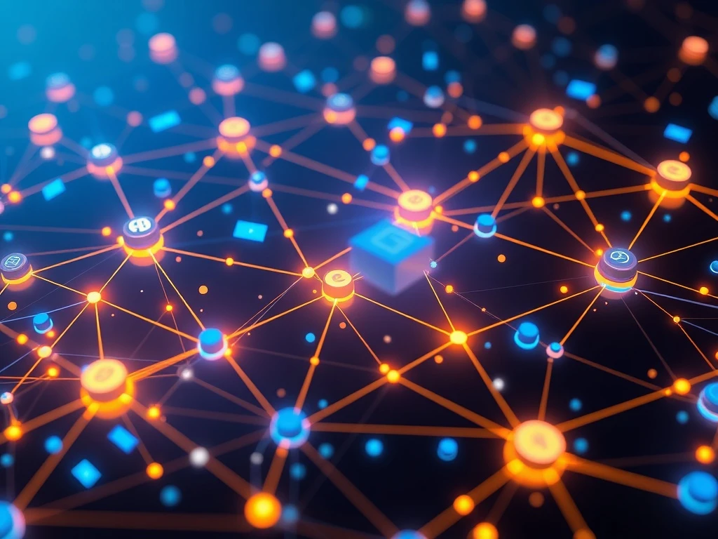 BlockDAG network visualization showing hybrid blockchain technology and cryptocurrency growth