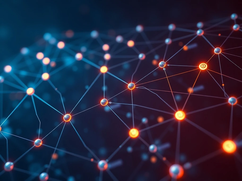 BlockDAG network visualization showing advanced blockchain technology and cryptocurrency flow