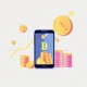 BlockDAG presale mobile mining app showing exponential ROI growth and cryptocurrency earnings