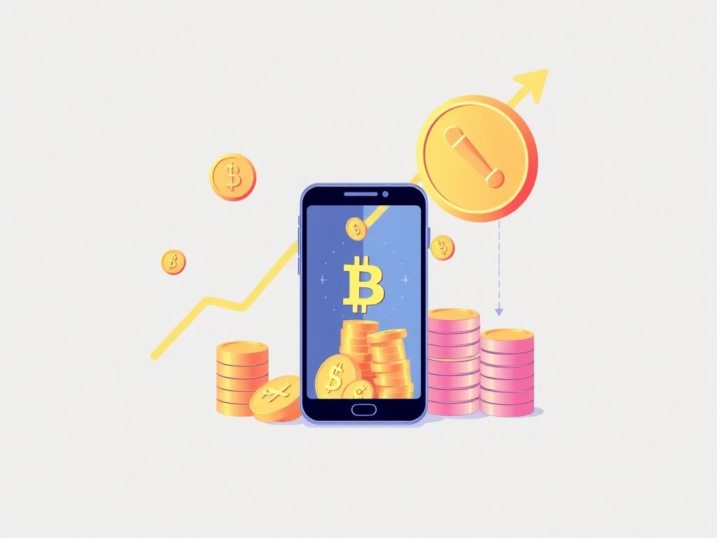 BlockDAG presale mobile mining app showing exponential ROI growth and cryptocurrency earnings