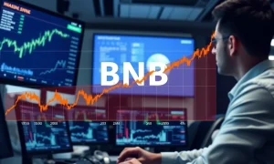 Professional analysis of BNB holding strategy showing long-term growth through market volatility