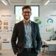 Brand strategist Bob Sheard discussing sustainable business transformation at FreshBritain headquarters