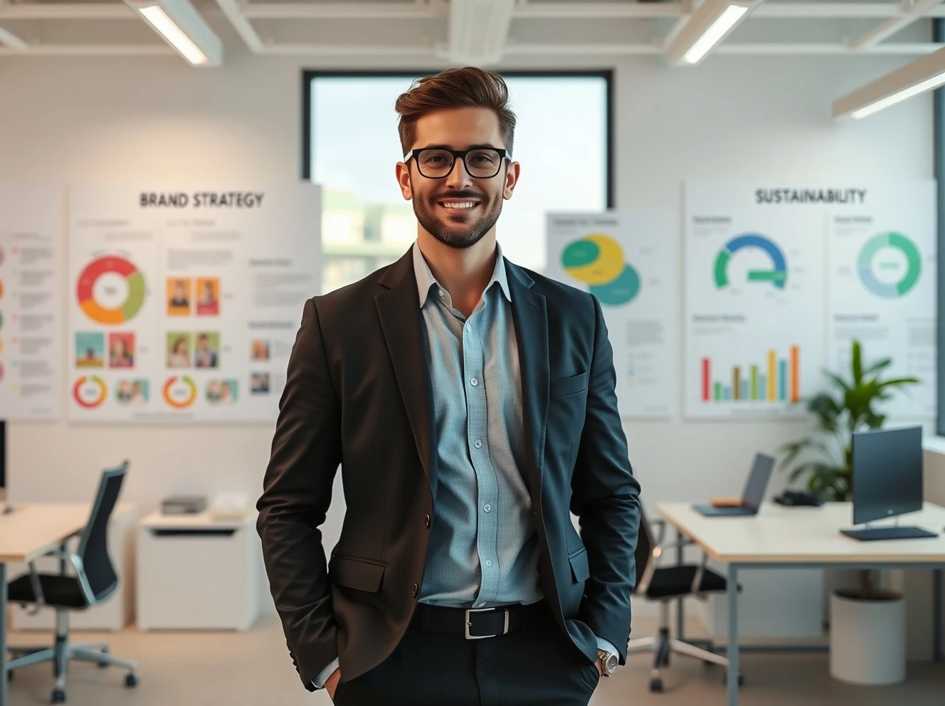 Brand strategist Bob Sheard discussing sustainable business transformation at FreshBritain headquarters