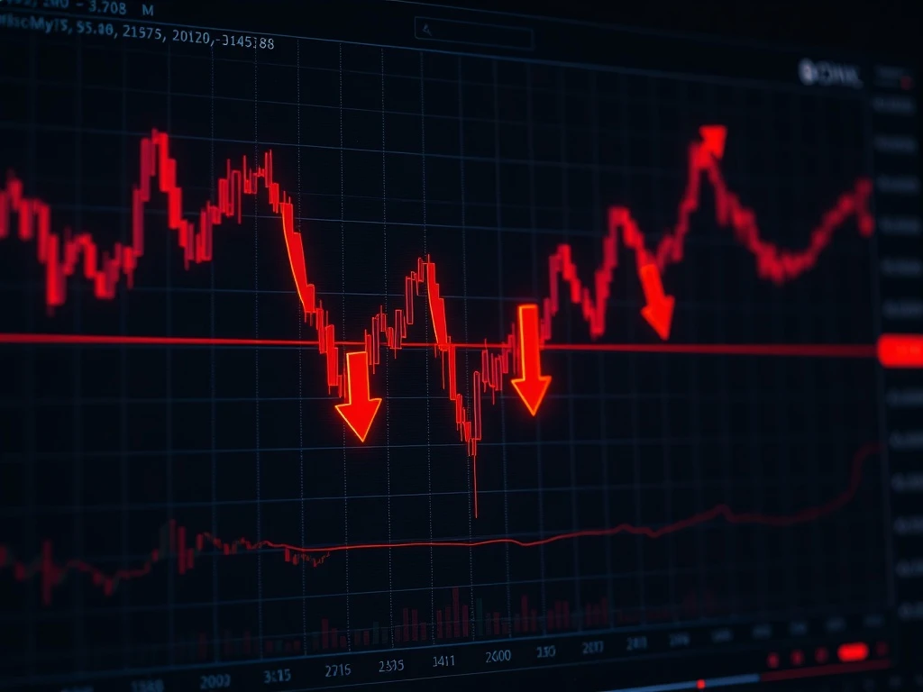 BONK cryptocurrency market crash showing extreme volatility and price collapse