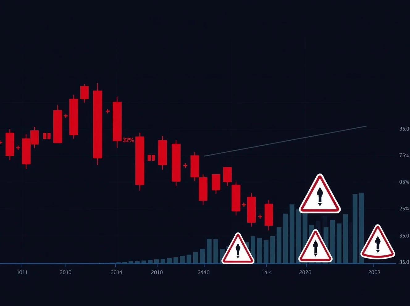 BONK token experiencing severe market decline with liquidity warning indicators