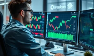 Financial analyst evaluating Broadcom price target after OpenAI partnership announcement with stock performance charts