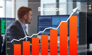 Broadcom Q2 earnings report showing strong financial performance and growth charts