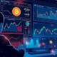 BTC perpetual futures trading dashboard showing long/short ratio analysis and market sentiment indicators