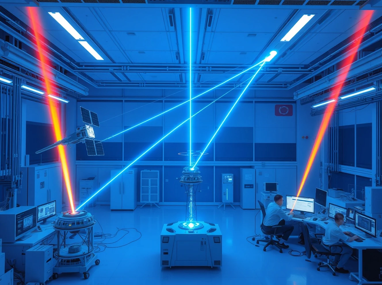 Cailabs laser communications technology connecting satellites to ground stations with advanced photonic systems