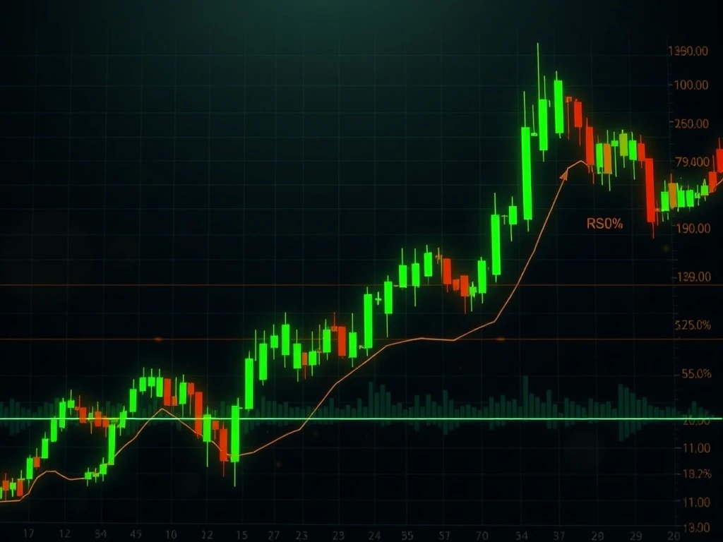 CAKE cryptocurrency dramatic price surge chart with technical indicators showing volatile trading patterns